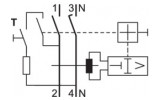 Пристрій захисного відключення (ПЗВ) QC 2P 25A 30mA тип A, Hager зображення 2 (схема)
