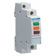 Індикатор модульний на DIN-рейку потрійний LED 230В червоний - зелений - помаранчевий, Hager міні-фото