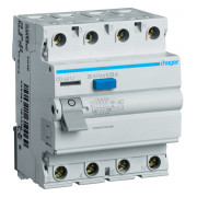 Пристрій захисного відключення (ПЗВ) CD441J 4P 40A 30mA тип AC, Hager міні-фото