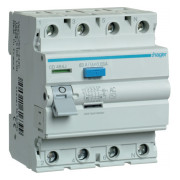 Пристрій захисного відключення (ПЗВ) CD464J 4P 63A 30mA тип AC, Hager міні-фото