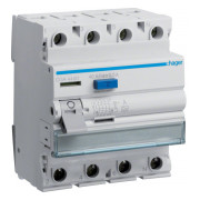 Пристрій захисного відключення (ПЗВ) CGA440D 4P 40A 500mA тип A, Hager міні-фото