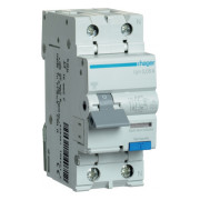 Диференційний автоматичний вимикач AD920J 1P+N 6kA B-20A 30mA тип A, Hager міні-фото