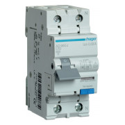 Диференційний автоматичний вимикач AD960J 1P+N 6kA C-10A 30mA тип A, Hager міні-фото