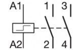 Реле імпульсне 2НВ 16А 230В AC, Hager зображення 2 (схема)