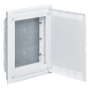 Щит 3-рядний для ММ-обладнання врізний білі пластикові перфоровані двері GOLF, Hager міні-фото
