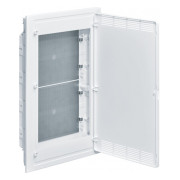 Щит 4-рядний для ММ-обладнання врізний білі пластикові перфоровані двері GOLF, Hager міні-фото