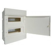 Щит врізний з білими дверцятами 24 модулі (2×12) COSMOS, Hager міні-фото