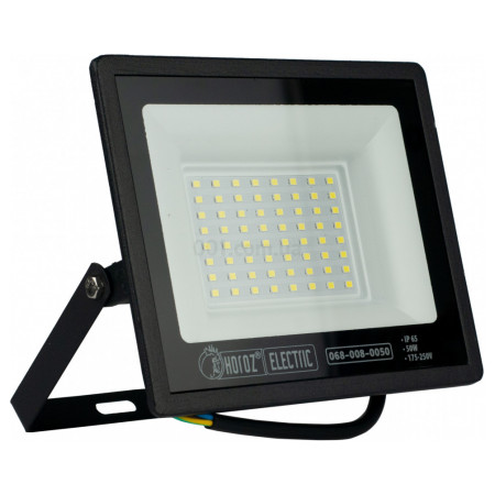 Прожектор SMD LED 50Вт 6400K 4000лм IP65 PARS-50 черный, Horoz Electric (068-008-0050-010) фото