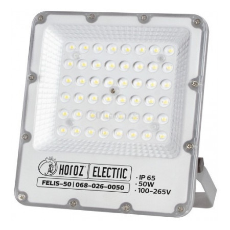 Прожектор SMD LED 50Вт 6400K 6000лм IP65 FELIS-50 серый, Horoz Electric (068-026-0050-020) фото