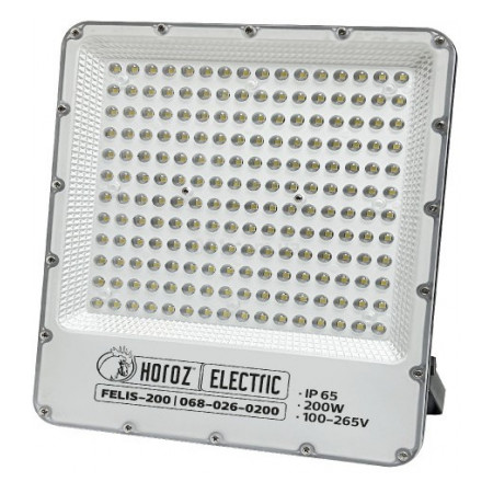 Прожектор SMD LED 200Вт 6400K 24000лм IP65 FELIS-200 чорний, Horoz Electric (068-026-0200-010) фото