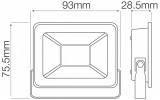 Прожектор SMD LED 10Вт 6400K 800лм IP65 PARS-10 черный, Horoz Electric изображение 3 (габаритные размеры)