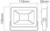 Прожектор SMD LED 20Вт 6400K 1600лм IP65 PARS-20 черный, Horoz Electric изображение 3 (габаритные размеры)