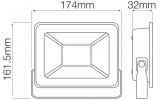 Прожектор SMD LED 50Вт 6400K 4000лм IP65 PARS-50 черный, Horoz Electric изображение 3 (габаритные размеры)