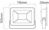 Прожектор SMD LED 20Вт 6400K 2200лм IP65 ASLAN-20 белый, Horoz Electric изображение 3 (габаритные размеры)
