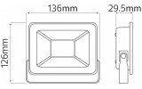 Прожектор SMD LED 30Вт 6400K 3380лм IP65 ASLAN-30 белый, Horoz Electric изображение 3 (габаритные размеры)