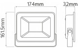 Прожектор SMD LED 50Вт 6400K 5500лм IP65 ASLAN-50 белый, Horoz Electric изображение 3 (габаритные размеры)