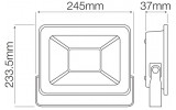 Прожектор SMD LED 100Вт 6400K 8000лм IP65 ASLAN-100 черный, Horoz Electric изображение 2 (габаритные размеры)