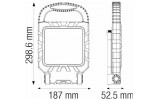 Прожектор переносной SMD LED 45Вт 6400K 3500лм IP54 PROPORT-45 желтый, Horoz Electric изображение 4 (габаритные размеры)