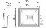 Прожектор SMD LED 20Вт RGB 1600лм IP65 REMIX-20 черный, Horoz Electric изображение 5 (габаритные размеры)