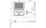 Прожектор на сонячній панелі SMD LED 16Вт 1600лм 6400K IP54 + датчик руху SPARROW-16 чорний, Horoz Electric зображення 4 (габаритні розміри)