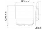 Прожектор SMD LED 10Вт 6400K 1100лм IP65 PEGASUS-10 черный, Horoz Electric изображение 3 (габаритные размеры)