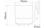 Прожектор SMD LED 20Вт 6400K 2200лм IP65 PEGASUS-20 чорний, Horoz Electric зображення 4 (габаритні розміри)