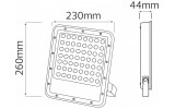 Прожектор SMD LED 100Вт 6400K 12000лм IP65 FELIS-100 серый, Horoz Electric изображение 3 (габаритные размеры)