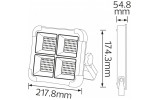 Прожектор на сонячній панелі + USB-C SMD LED 400Вт 2391лм 3000K-4200K-6400K IP44 TURBO-400, Horoz Electric зображення 5 (габаритні розміри)