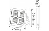 Прожектор на солнечной панели + USB-C SMD LED 800Вт 2733лм 3000K-4200K-6400K IP44 TURBO-800, Horoz Electric изображение 3 (габаритные размеры)