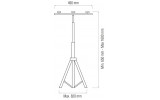 Стійка для прожектора 1600мм подвійна TRIPOD DOUBLE, Horoz Electric зображення 2 (габаритні розміри)