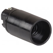 Патрон підвісний карболітовий E14 чорний (без упаковки) Пкб14-04-К01, IEK міні-фото