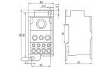 Габаритні розміри розподільчих блоків на DIN-рейку IEK РБД-250, РБД-400 і РБД-500 зображення