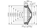 Габаритные размеры кабельного ввод-сальника d=25 мм (D отв. бокса 27 мм) IEK изображение