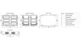 Габаритные размеры корпуса щита металлического навесного ЩРн-2×24з...-1 IP31 UNIVERSAL IEK изображение