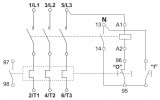 Схема електрична контакторів КМИ IEK в оболонці з котушкою керування 230 В зображення