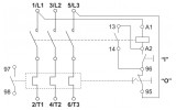Схема електрична контакторів КМИ IEK в оболонці з котушкою керування 400 В зображення