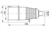 Габаритные размеры силовой переносной вилки IEK ССИ-015 изображение