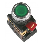 Кнопка ABLFS-22 неон d22 мм зелена 240В 1з+1р, IEK Кнопка ABLFS-22 неон d22 мм зелена 240В 1з+1р, IEK міні-фото