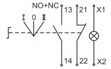 Електрична схема перемикача ANCLR-22-3 IEK зображення