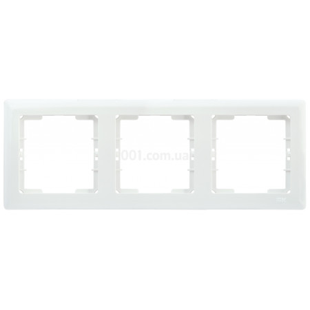 Рамка 3-постова горизонтальна біла РГ03-00-0-ББ серія BOLERO, IEK (EML30-K01-01) фото