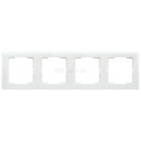 Рамка 4-постовая горизонтальная белая РГ04-00-0-ББ серия BOLERO, IEK (EML40-K01-01) фото