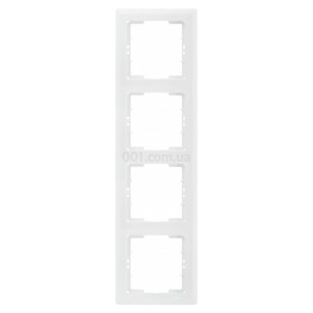 Рамка 4-постовая вертикальная белая РВ04-00-0-ББ серия BOLERO, IEK (EML41-K01-01) фото