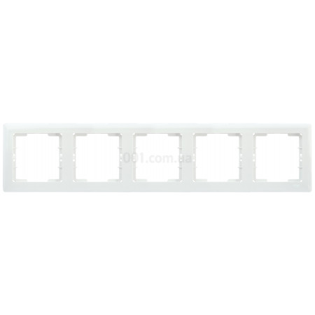 Рамка 5-постова горизонтальна біла РГ05-00-0-ББ серія BOLERO, IEK (EML50-K01-01) фото