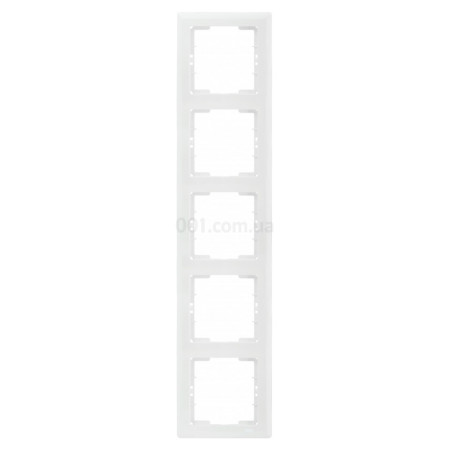 Рамка 5-постовая вертикальная белая РВ05-00-0-ББ серия BOLERO, IEK (EML51-K01-01) фото