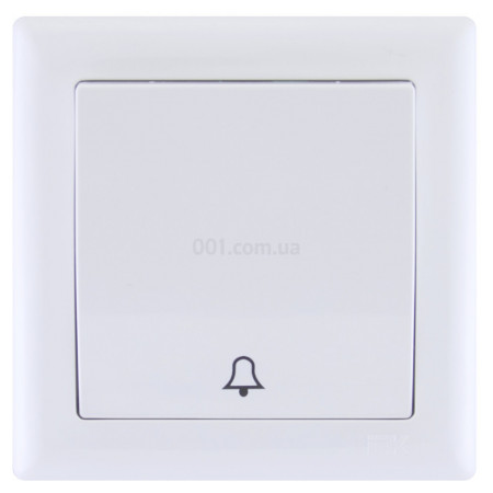 Выключатель кнопочный одноклавишный белый ВК01-14-0-ББ серия BOLERO, IEK (EVB14-K01-10) фото