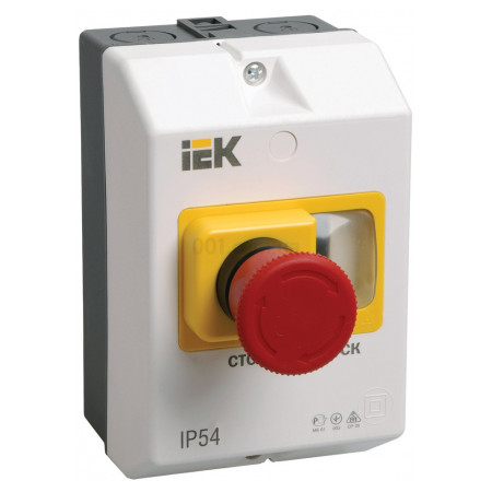 Защитная оболочка IP55 с кнопкой «Стоп» для ПРК32, IEK (DMS11D-PC55) фото