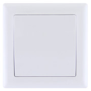 Выключатель двухполюсный одноклавишный белый ВК01-06-0-ББ серия BOLERO, IEK мини-фото