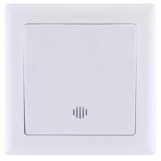 Выключатель одноклавишный белый с подсветкой ВК01-01-0-ББ серия BOLERO, IEK мини-фото