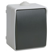 Выключатель одноклавишный кнопочный для наружной установки (IP54) ВСк20-1-0-ФСр серия ФОРС, IEK мини-фото