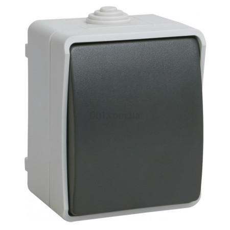 Вимикач одноклавішний кнопковий для зовнішнього встановлення (IP54) ВСк20-1-0-ФСр серія ФОРС, IEK (EVS13-K03-10-54-Dc) фото